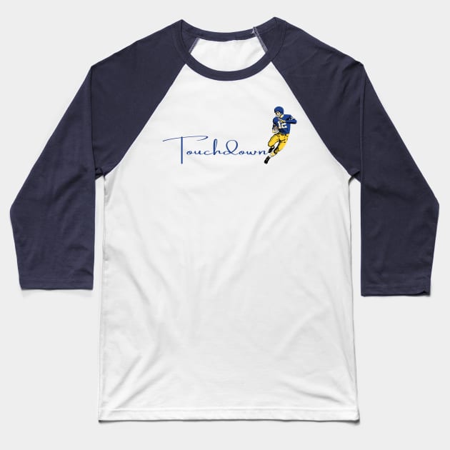 Touchdown Rams! Baseball T-Shirt by Rad Love